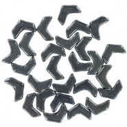 Chevron Duo Beads 10x4mm - Chalk gunmetal